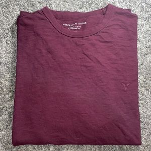 Men’s Burgundy American Eagle Super Soft T-Shirt